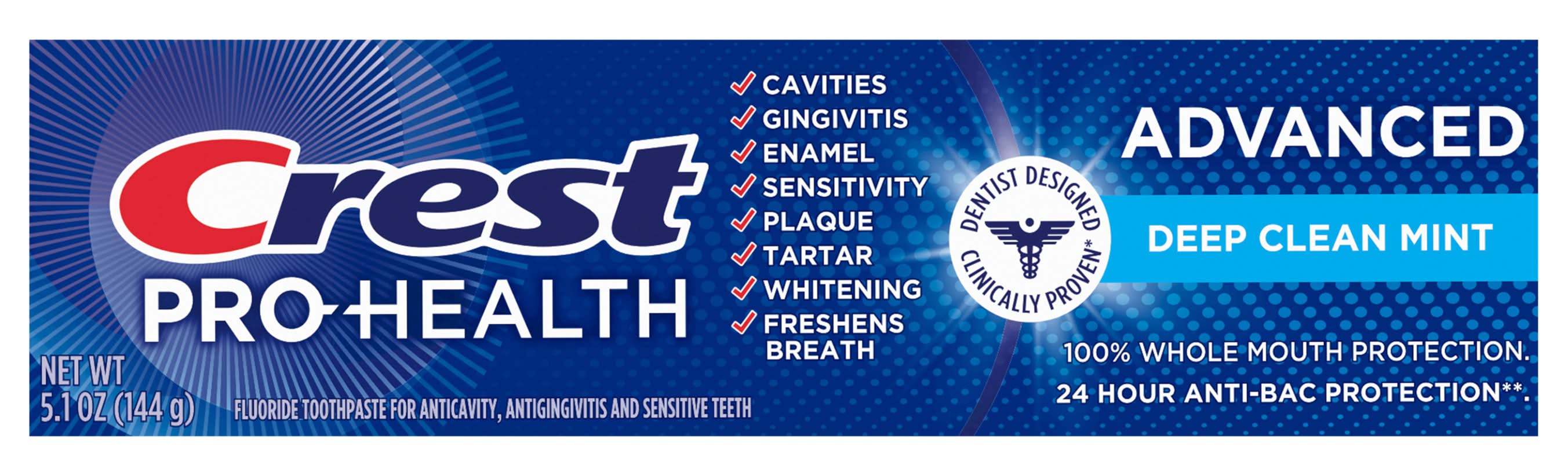 Crest Pro Health Advanced Toothpaste, Deep Clean Mint (5.1 oz)