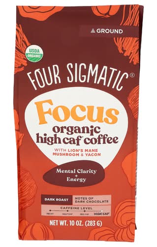 Four Sigmatic Organic Focus High Caffeine Dark Roast Ground Coffee