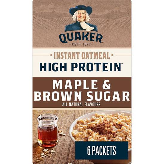 Quaker Maple Brown Sugar Protein Oatmeal (6 ct)