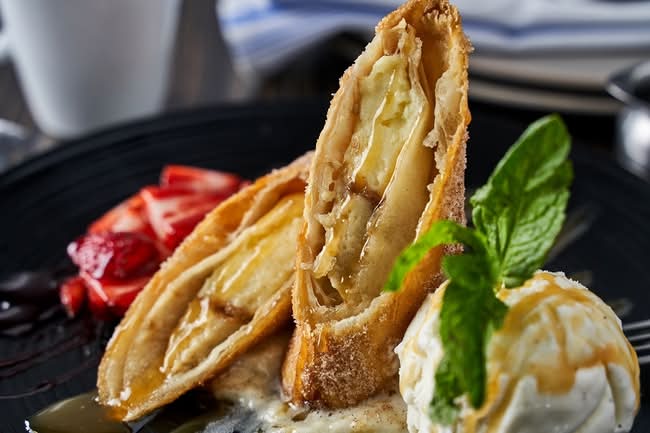 Banana Caramel Spring Roll