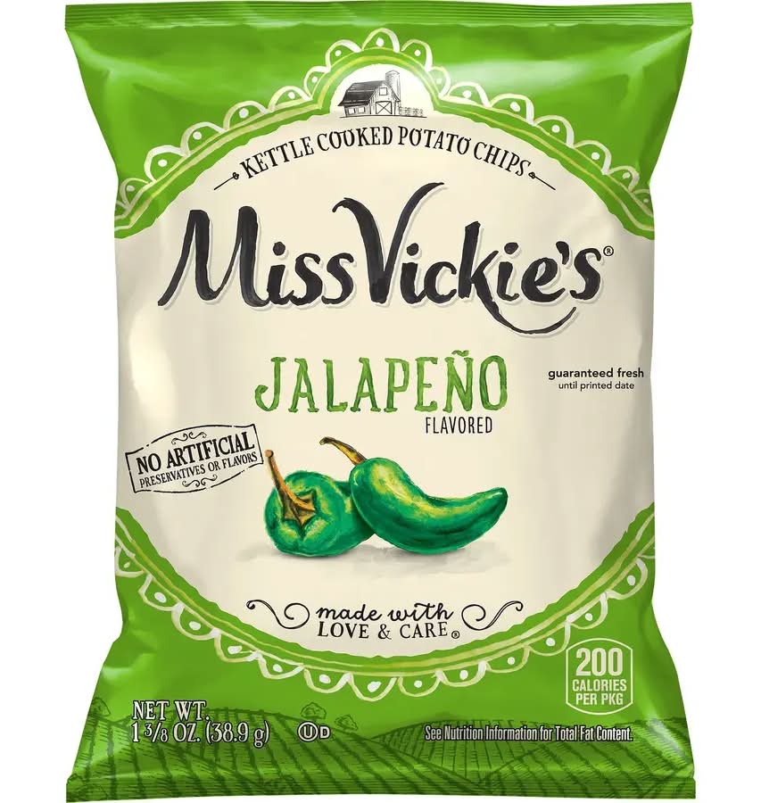 Miss Vickie's Kettle Cooked Potato Chips Jalapeno