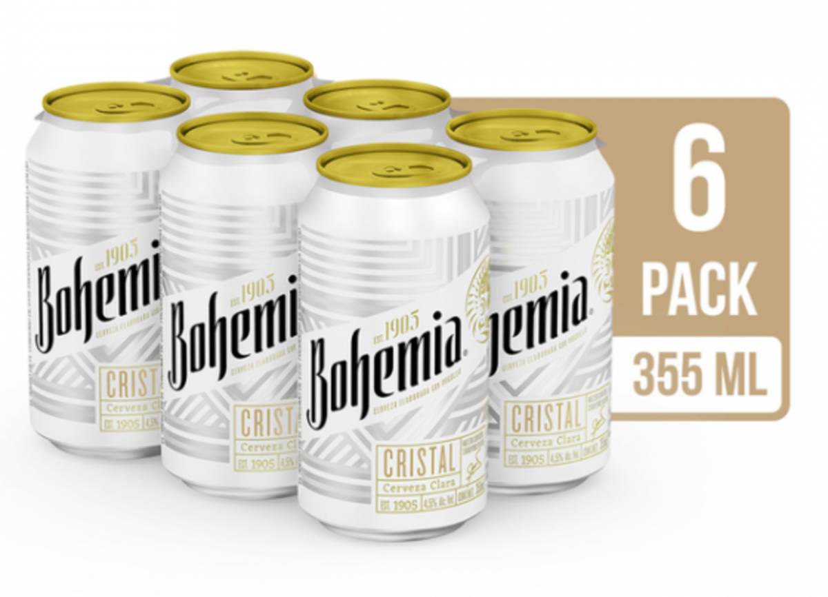 Bohemia · Cerveza clara cristal (6 x 355 ml)