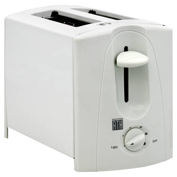 Round The House Slice Toaster, White