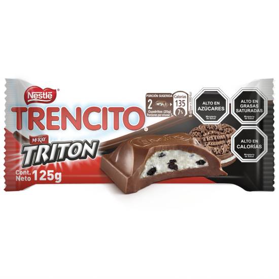 Trencito chocolate relleno triton (barra 125 g)