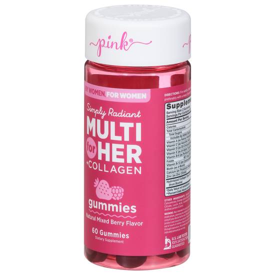 Pink Mixed Berry Flavour Collagen Gummies