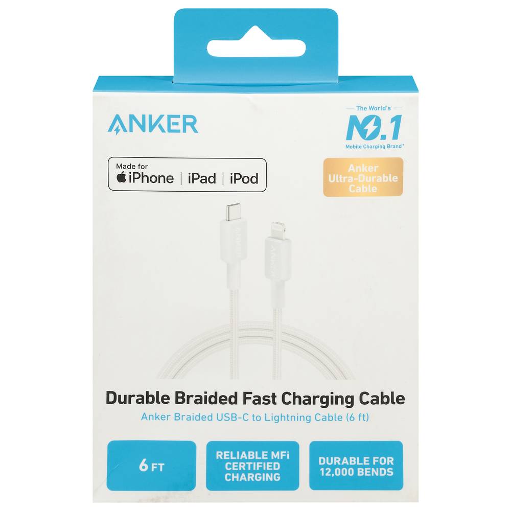 Anker Durable Braided 6 ft Fast Charging Cable