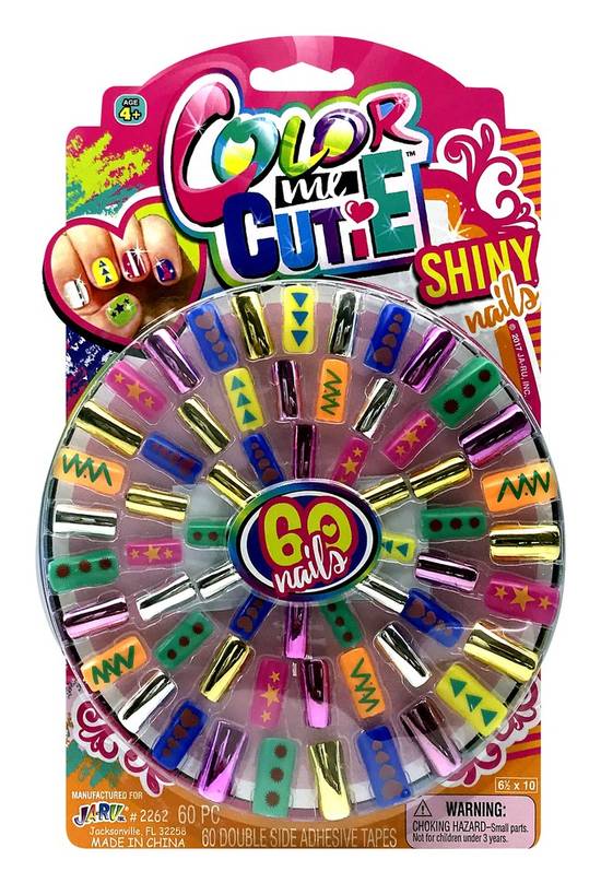 Ja-Ru Color Me Cutie Shiny Nails Adhesive Tapes (60 pieces)