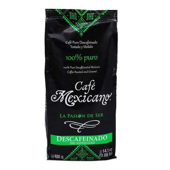 Café Tostado y Molido Café Mexicano Descafeinado 400g 