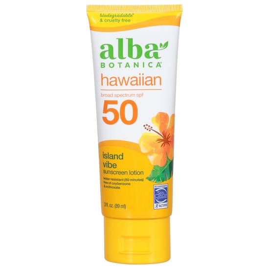 Alba Botanica Green Tea Hawaiian Sunscreen Spf 45 (4 oz)