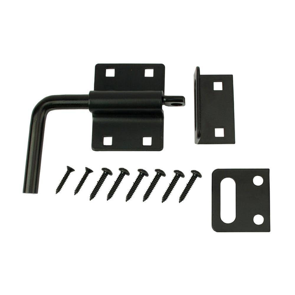 Everbilt 5 In. Black Heavy-Duty Gate Slide Bolt Latch