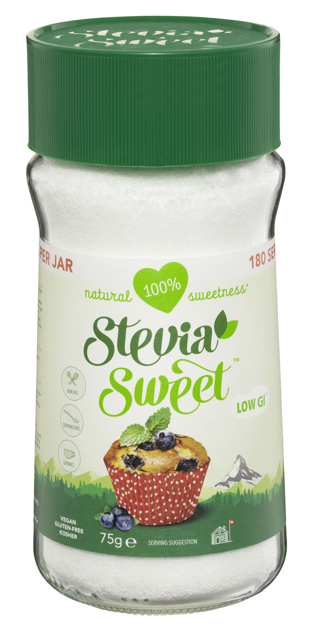 Stevia Sweet Granulated Sweetener Jar (75g)