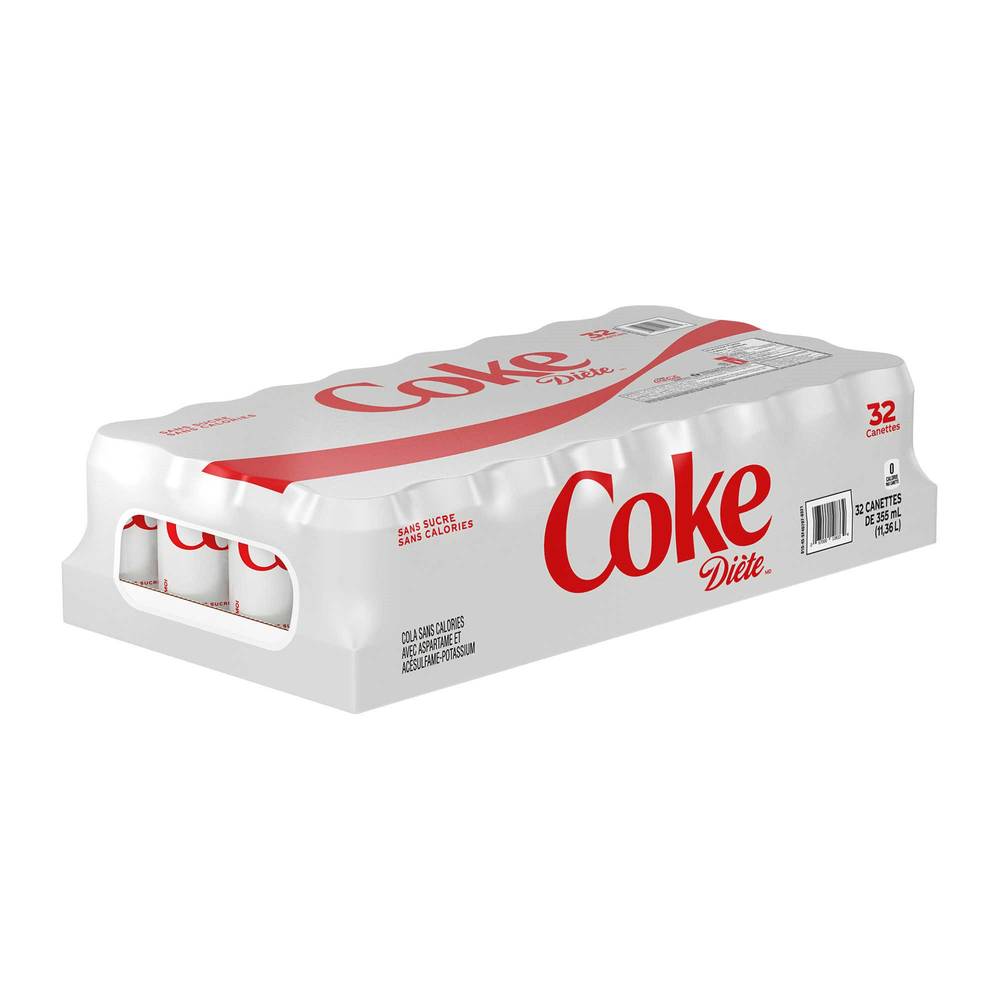 Boisson Coke Diète 355 Ml Paquet De 32