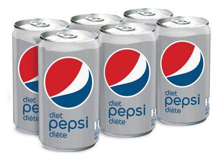 Pepsi Diet Cola (6 pack, 222 ml)