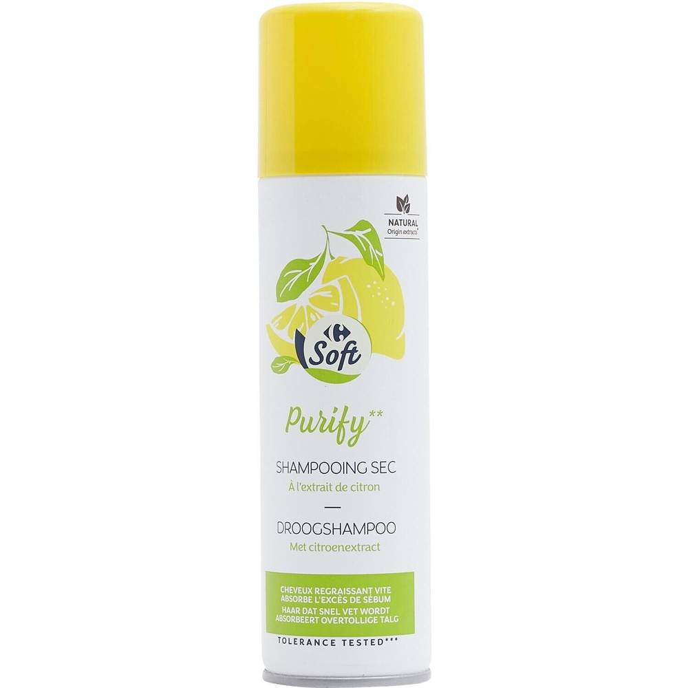 Shampooing sec à l'extrait de citron CARREFOUR SOFT - la bombe de 150mL