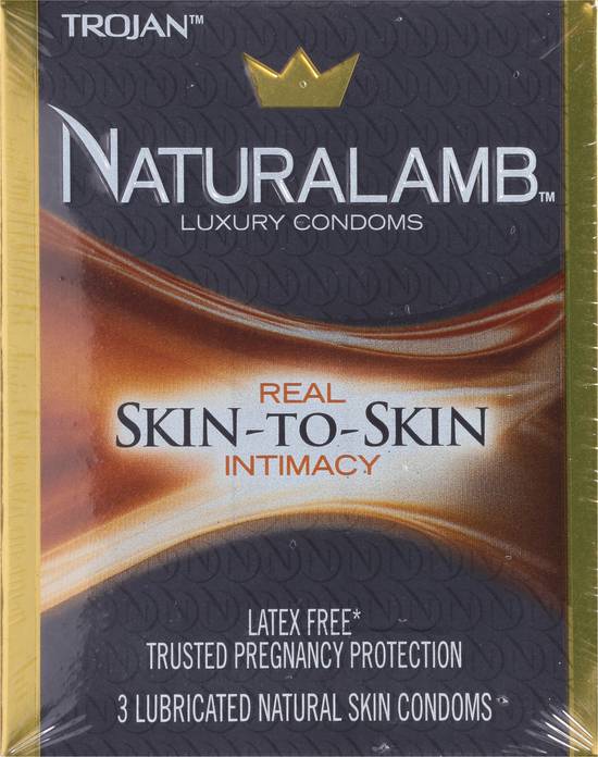 Trojan Naturalamb Latex Free Luxury Condom (3 ct)