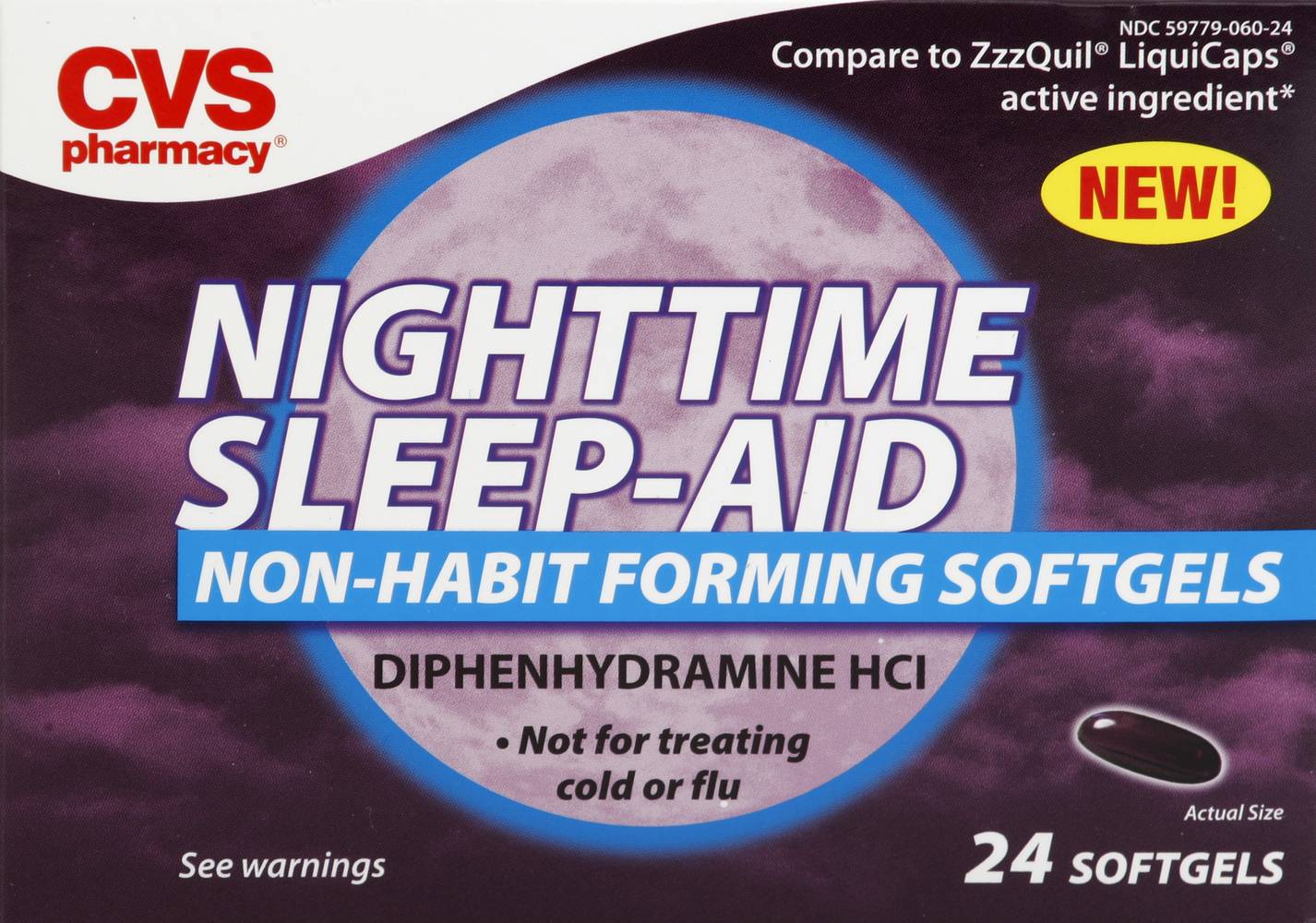 CVS Pharmacy Nighttime Sleep-Aid Cold or Flu (24 ct)