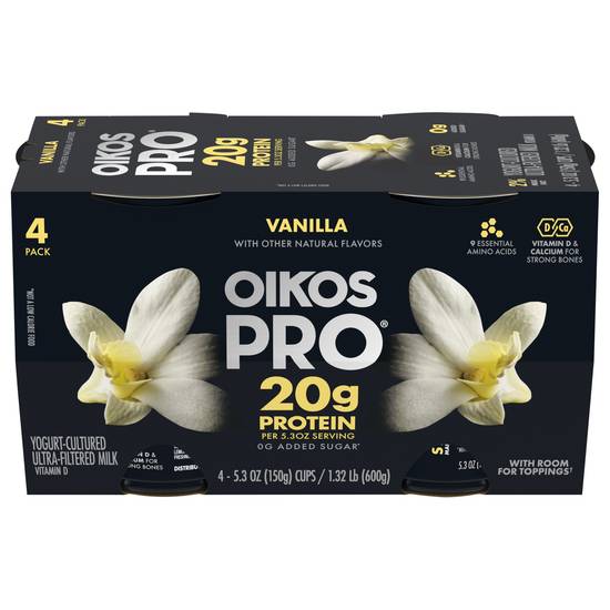Oikos Cultured Ultra-Filtered Milk Cups Yogurt (vanilla)