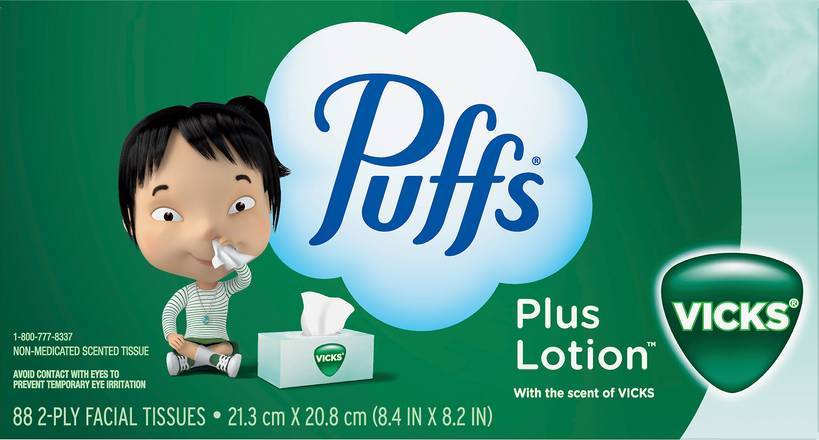 Puffs Plus Lotion 2-ply Vicks Facial Tissues (88 ct)