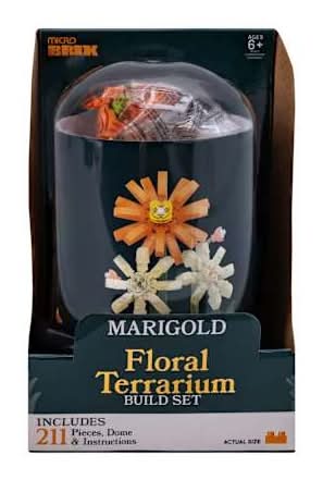 Micro Brix Floral Terrarium Building Blocks Set Marigold