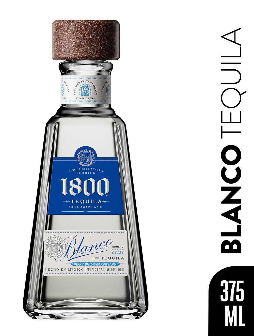 1800 100% Agave Azul Blanco Tequila (375 ml)