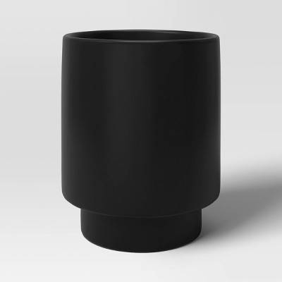 Ceramic Planter Matte Black - Threshold™: Indoor Tabletop Decorative Vase, No Drainage, 5.25"