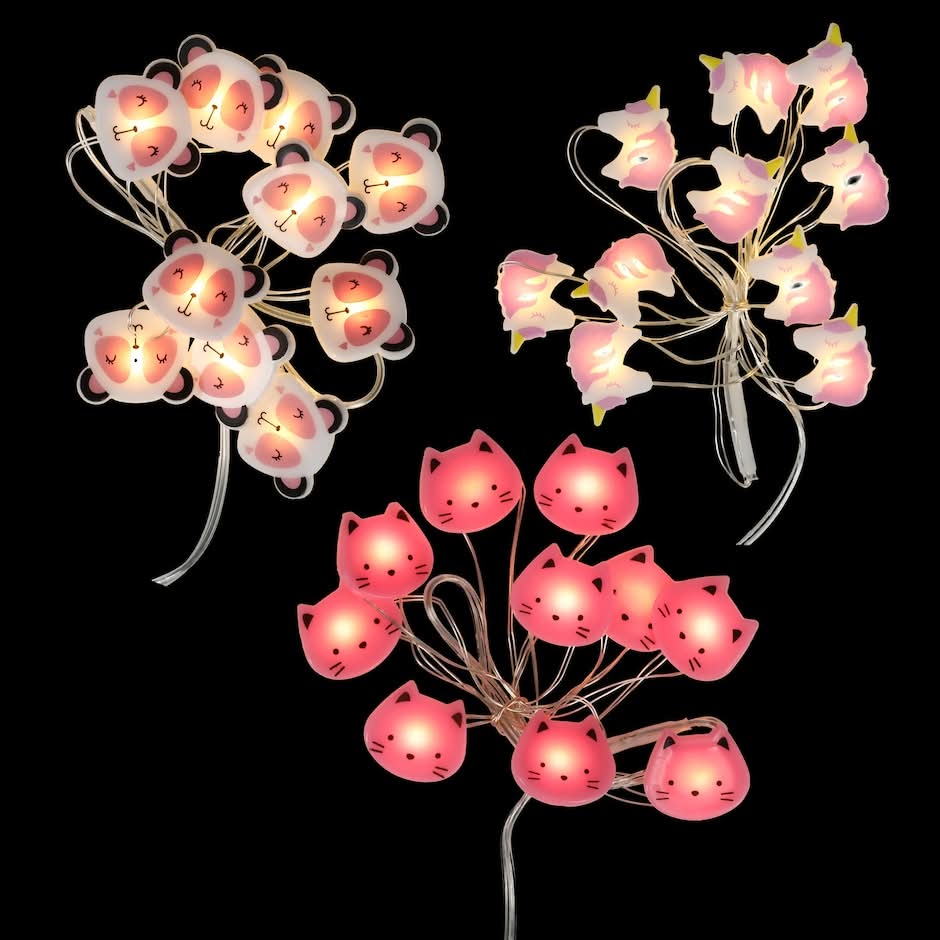 Colorful Animal String Lights, 44-in.