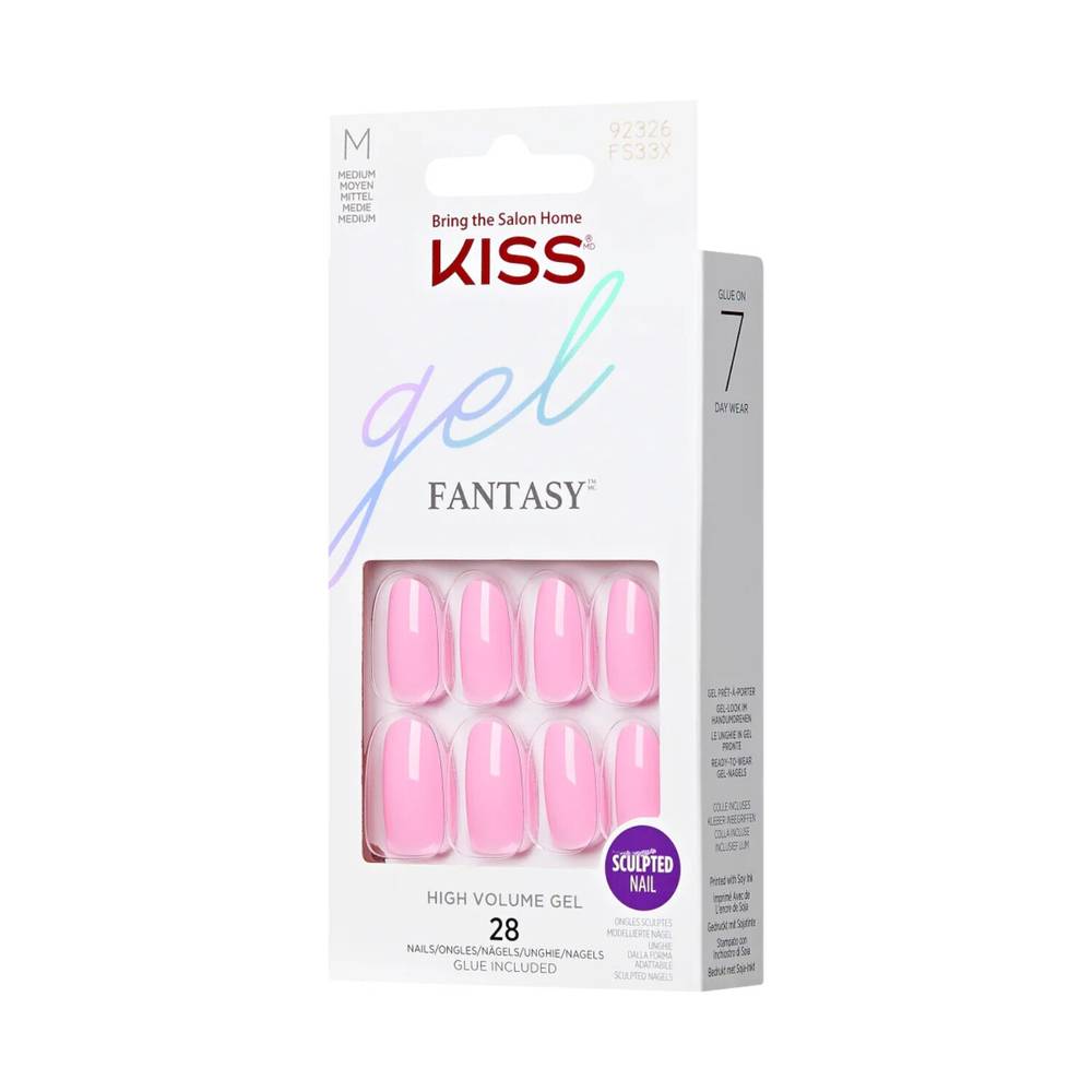 Kiss Gel Fantasy Fake Nails, Waffles