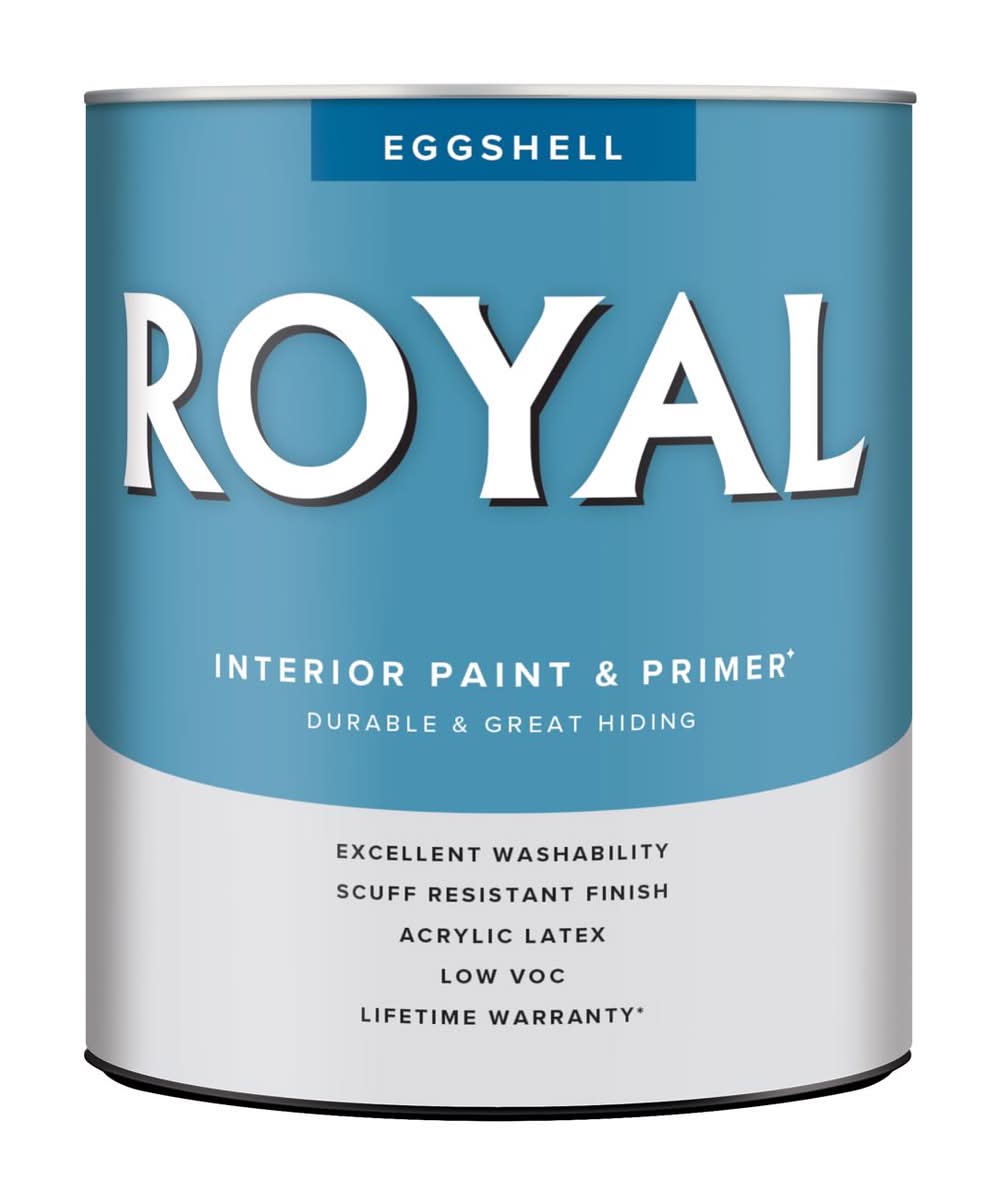 Royal Eggshell High Hiding White Water-Based Paint Interior 1 Qt