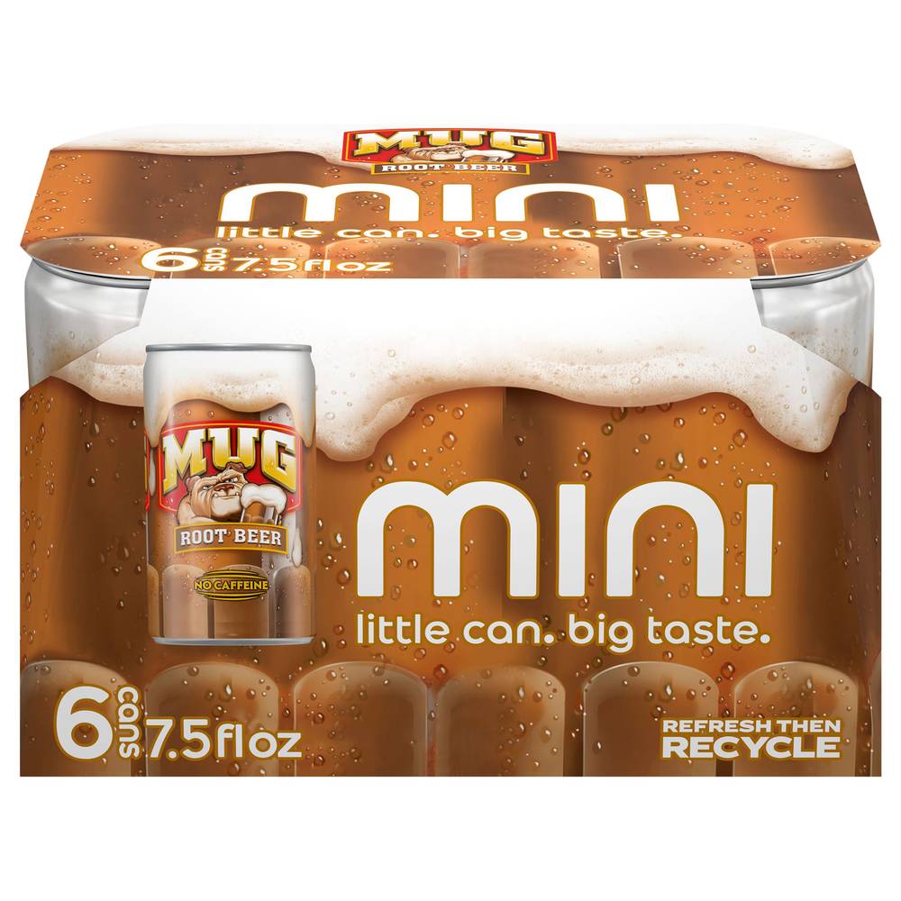 Mug Soda Root Beer (6 ct, 7.5 fl oz)