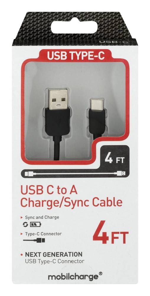 Mobilcharge Usb C To a Charge/Sync Cable (1 ct)