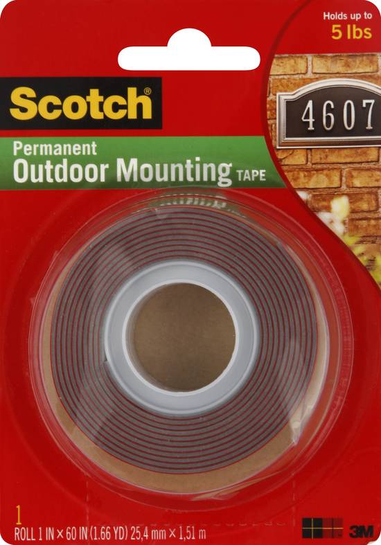 Scotch Permanent Heavy-Duty Outdoor Mounting Tape Double-Sided