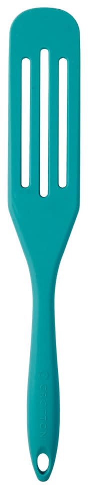 Crofton Speckled Silicone Baking Utensil - Skinny Turner, Turquoise