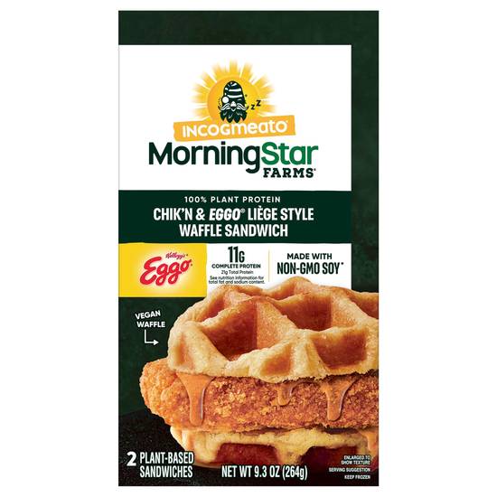 Incogmeato Morning Star Farms Liege Style Waffle Sandwiches (2 ct)
