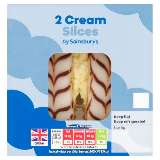 Sainsbury's Cream Slices (2 pack)