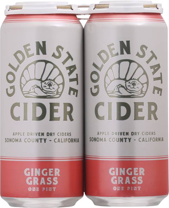 Golden State Cider Ginger Grass Cider (4 ct, 16 fl oz)