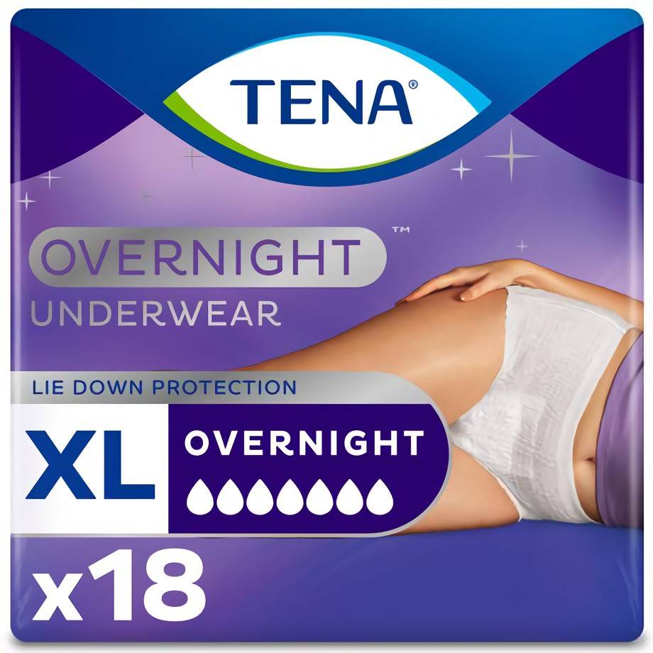 Tena Overnight Underwear Xl (18 units)