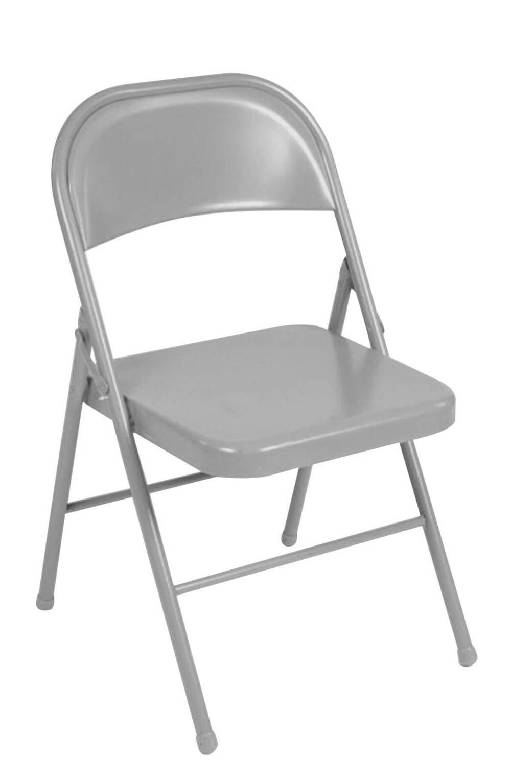 Cosco Gray Standard Folding Chair with Solid Seat (Indoor or Outdoor) | 14715LGY4L