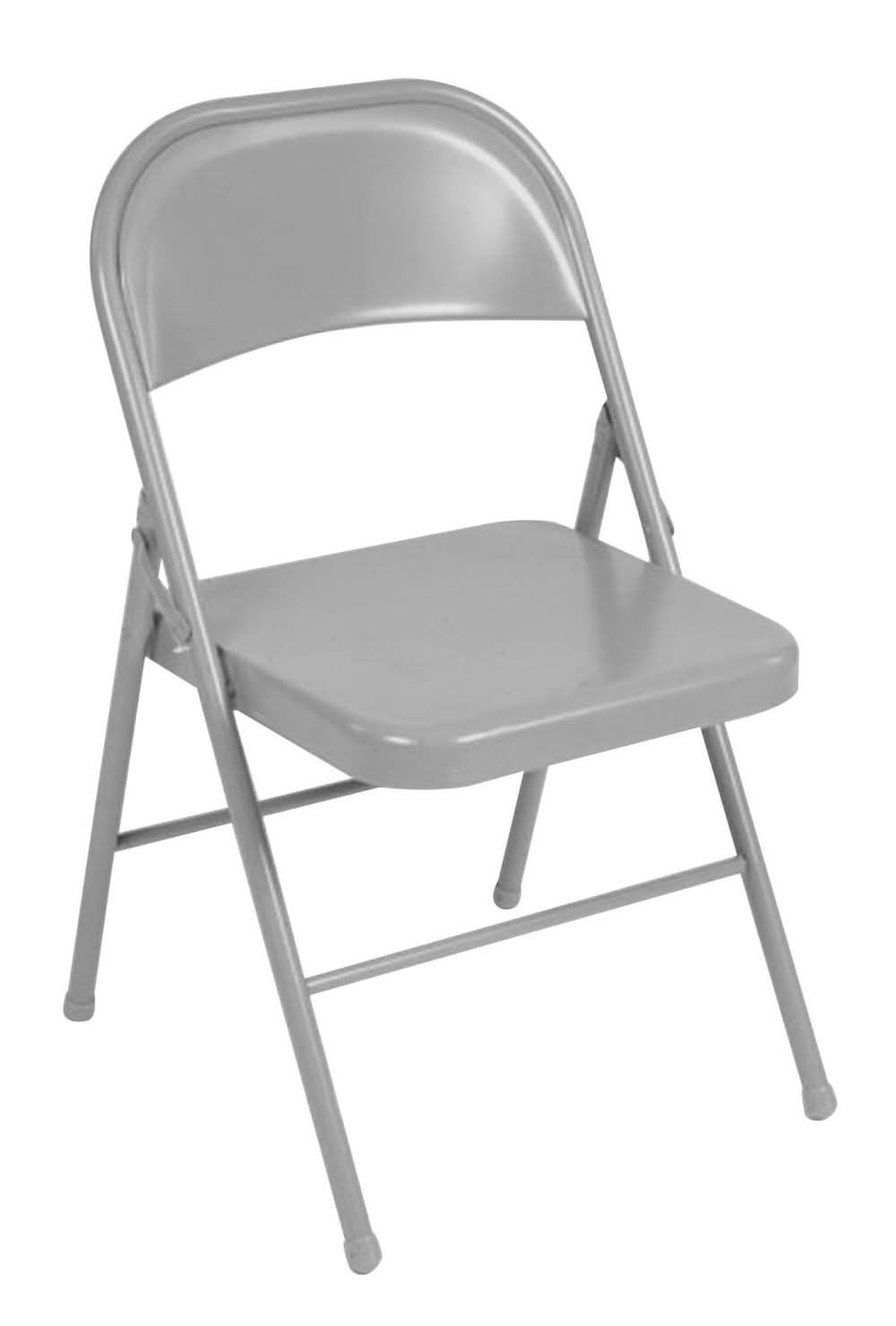 Cosco Gray Residential Standard Metal Folding Chair (Indoor or Outdoor)