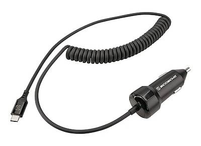 Scosche PowerVolt USB-C Car Charger, 18W, 2.95 ft., Black (CPDC203-SP)