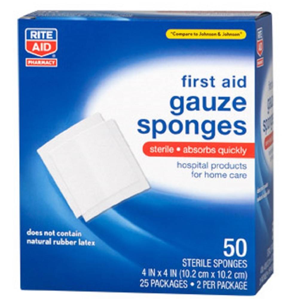 Rite Aid First Aid Gauze Sponges (4 inch x 4 inch)