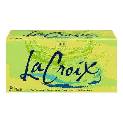 LaCroix Sparkling Water Lime (8 x 355 ml)