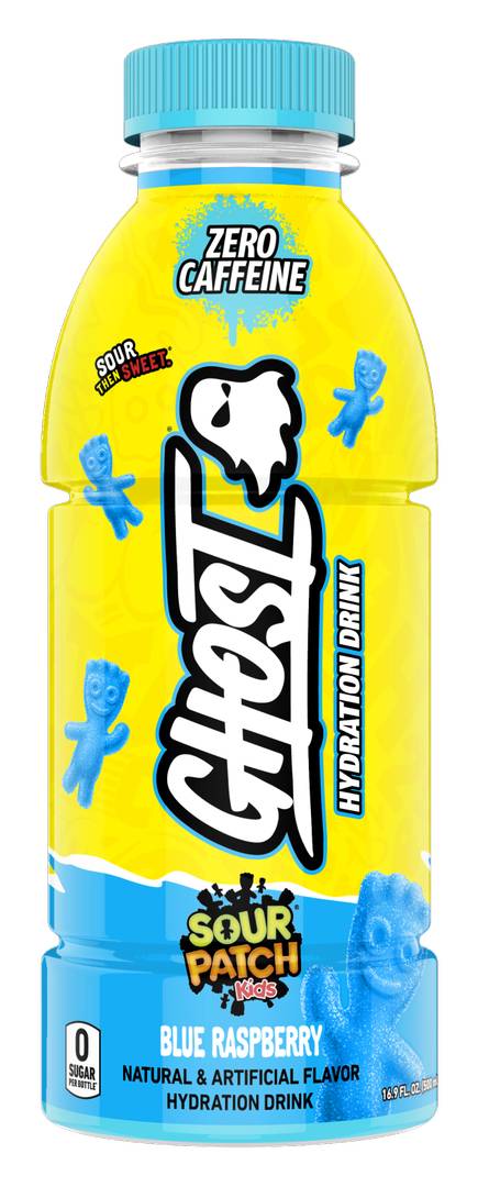 Sour Patch Kids Ghost Energy Drink, Blue Raspberry (16.9 fl oz)