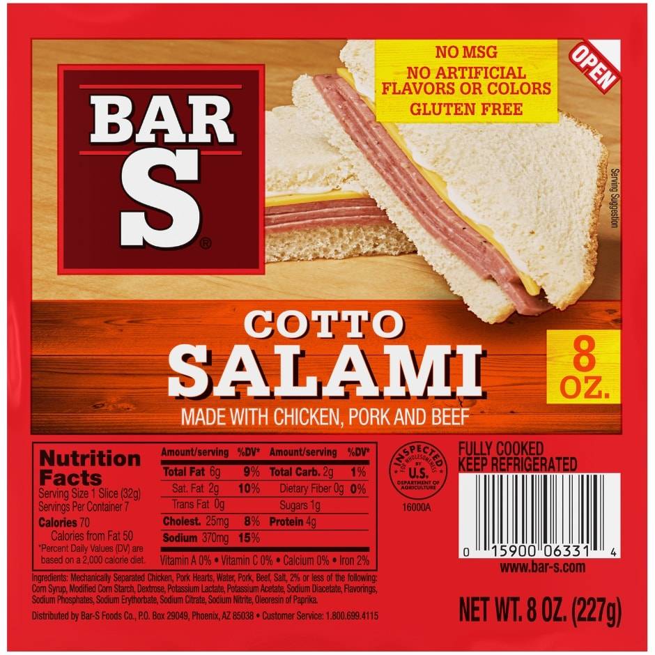 Bar-S Cotto Salami (8 oz)