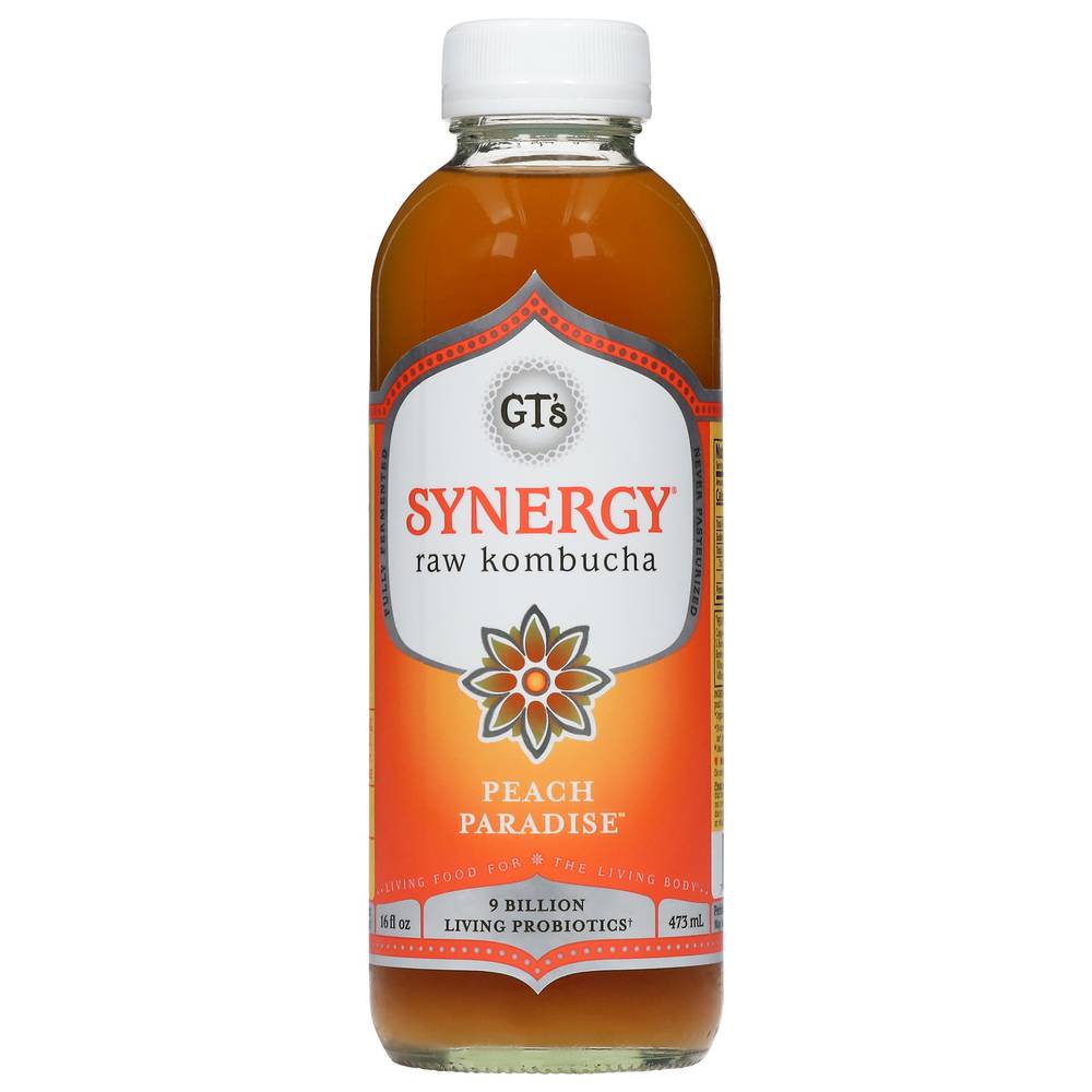 GT's Synergy Peach Paradise Raw Kombucha (16 fl oz)