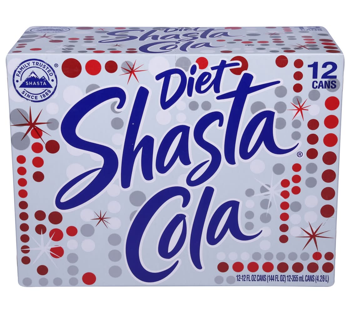 Shasta Diet Cola Soda (12 x 12 fl oz)