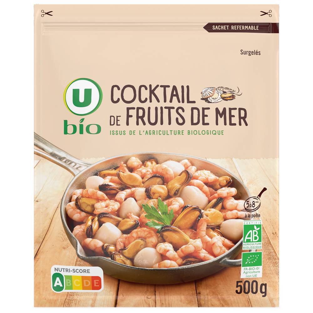 Les Produits U - Bio cocktail de frits de mer (500g)