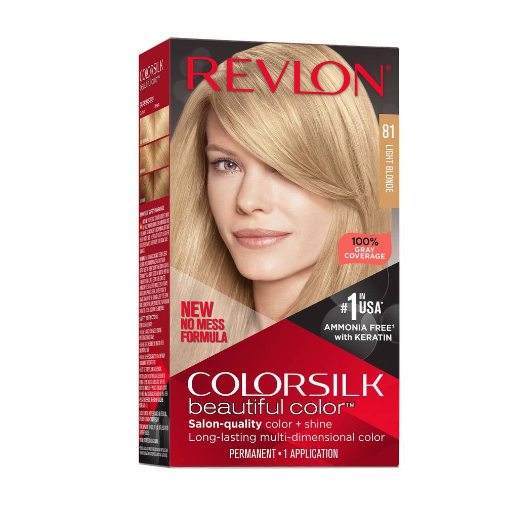 Revlon Colorsilk Beautiful Color Permanent Hair Color, 081 Light Blonde
