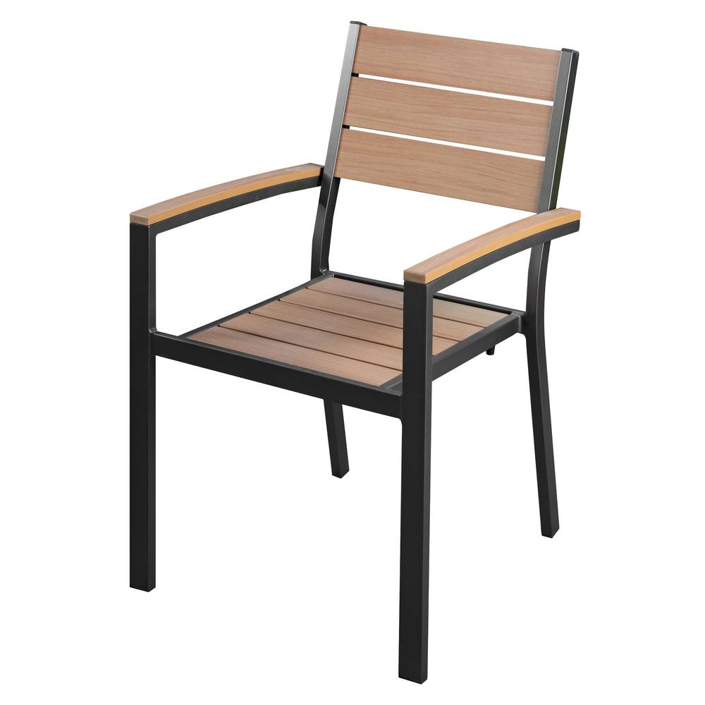 SunVilla Newport Stackable Patio Chair, Faux Wood