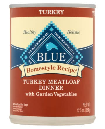 Blue Buffalo Homestyle Recipe Turkey Meatloaf Dinner Natural Food For Dogs (12.5 oz)