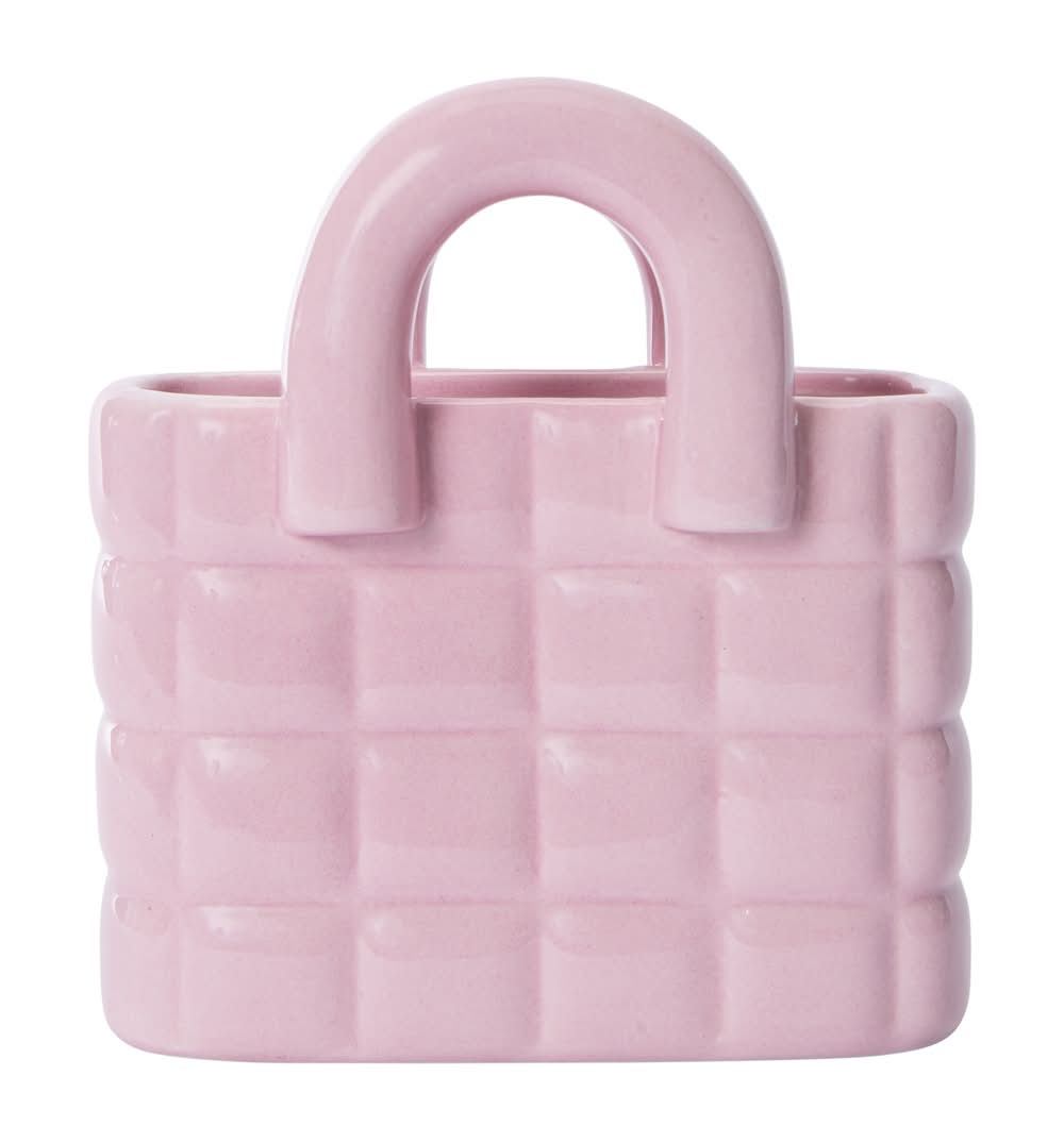 Cermaic Pink Purse Vase